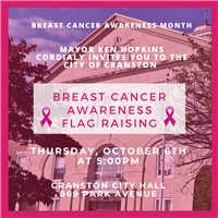 Breast Cancer Awareness Flag Raising 10/6 at 5pm